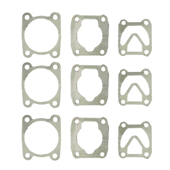 3 Set 3 in 1 Air Compressor Cylinder Head Base Valve Plate Gaskets Washers