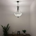 thumbnail image 3 of Tiffany Pendant Lighting Ceiling Lights White Stained Glass Hexagon LED Bulbs Included for Dining Room Living Room Bedroom 16"W*16"D*60"H, 3 of 7