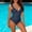 A512 Navy, variant on Women's One Piece Bathing Suits Ruffle Shoulder V Neck Monokini Ruched Tummy Control Slimming Swimsuits Backless Modest Swimwear Built-in Padding