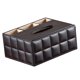 thumbnail image 5 of Organizador de escritorio multifuncional, soporte para lápices, tijeras, caja de pañuelos de cuero sintético (diseño acolchado), 5 of 5