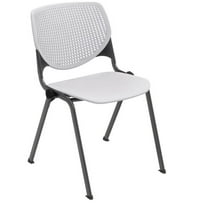 KFI Studios Plastic KOOL Stack Chair - Light Grey