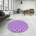 thumbnail image 4 of Ahgly Company Machine Washable Indoor Square Transitional Violet Purple Area Rugs, 7' Square, 4 of 7
