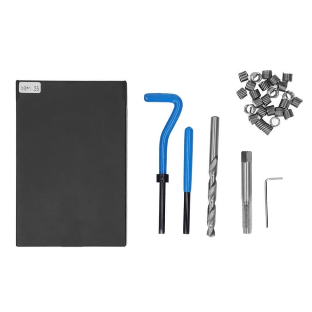 Oubit Thread Repair Kit,M8x1.25 Thread Repair Tool Kit Rethreading Tool Kit Fonctionnalité Polyvalente