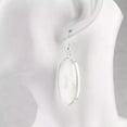 thumbnail image 2 of White Oval Shell Earrings New Fashion Natural Shell Geometric Statement Jewelry, 2 of 4