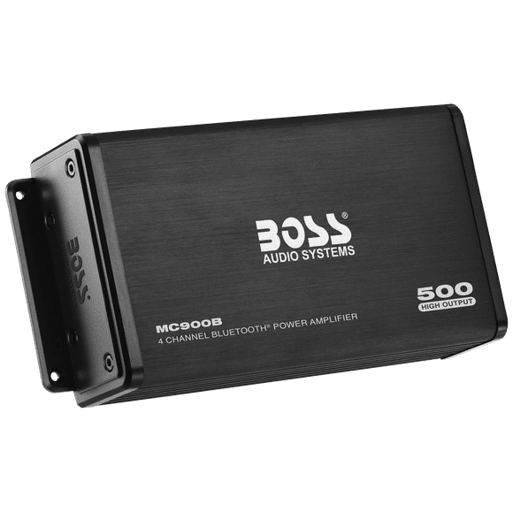 BOSS Audio Systems ASK904B.64 Marine 6.5 inch Haut-Parleurs et Amplificateur Paquet - 500 Haut-Débit Gamme Complète Ampli 4 Canaux, Télécommande Bluetooth, USB et Interface Auxiliaire, Poche Étanche pour Stéréo