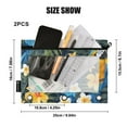 thumbnail image 3 of Parrots Birds and Flowers 2 Pack Pencil Pouch for 3 Ring Binder Smooth Zipper Folders with Pockets Clear Window Pencil Case, 3 of 6