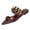 Wine, variant on Flat Sandals for Women Dressy, Vacation Sandals for Women, Flat Sandals for Women, Women's Leopard Print Metal Accent Toe Loop Slides, Open Toe Flat Sandals for Summer, Leopard Print 7.5