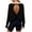 Black, variant on Women's Home Yoga Top Fashion Long Sleeve Thumb Cover Backless Shirts Spring Summer Solid Color Casual Loose Blouses Round Neck Pullover Top Navy XL