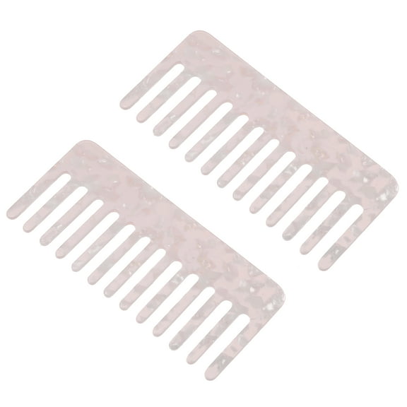 2 Pcs Anti-Static Hair Comb Wide Tooth for Thick Curly Hair Hair Care Detangling Comb 2.5mm Thick Pink