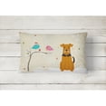 thumbnail image 2 of Carolines Treasures BB2513PW1216 Christmas Presents between Friends Airedale Terrier Canvas Fabric Decorative Pillow,, 2 of 3