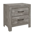 thumbnail image 4 of Tcbosik Wooden Nightstand with 2 Storage Drawers, Rustic Style, Gray Finish, 4 of 6