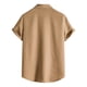 thumbnail image 1 of Camisa de manga corta con cuello vuelto y color liso para hombre, primavera/verano - Prenda informal de poliéster para el trabajo/el día a día, 1 of 6