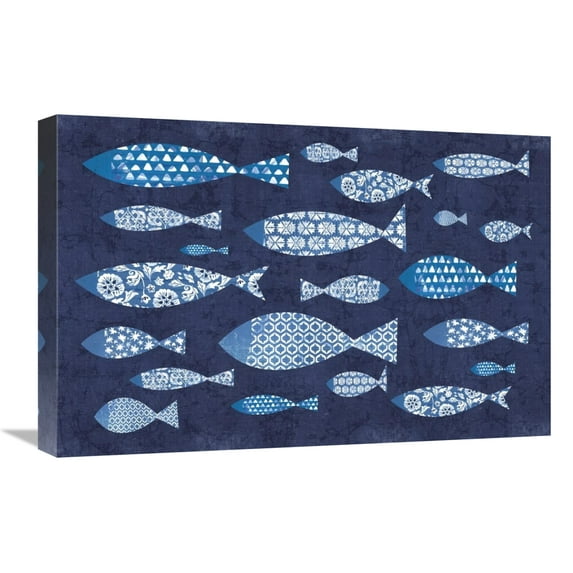 Global Gallery's 'Sunday on the Coast VIII' By Pela Stretched Canvas Wall Art