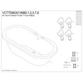 thumbnail image 2 of Aqua Eden VCT7D663013NB7 66" Cast Iron Oval Double Ended Clawfoot Tub (7" Faucet Drillings), White/Brushed Brass, 2 of 4