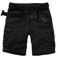 thumbnail image 2 of Omthaka Women's Cotton Casual Multi-Pockets Relaxe-Fit Twill Bermuda Cargo Shorts Black 2, 2 of 7