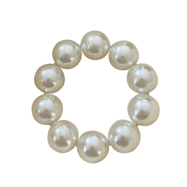 Guardurnaity Lazo para el cabello Estética Elegante Cuerda elástica Diadema Accesorios para la cabeza Accesorio para el cabello Große Perle