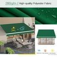 thumbnail image 4 of DEXS Spacious Patio Awning, Manual Retractable Outdoor Sun Shade Canopy, Durable for Deck and Door Shelter, Ideal for Patio Lounging, Garden Protection, UV-Resistant 13x9.8 ft-Green, 4 of 9