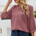 thumbnail image 2 of Camisas casuales con botones Nikou blusas de manga corta verano, 2 of 5