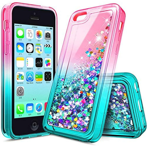 E Began Case For Iphone 4s Iphone 4 Glitter Flowing Liquid Floating Gradient Quicksand Shockproof Durable Girls Women Cute Soft Tpu Phone Case Pink Aqua Walmart Com