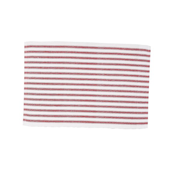Ticking Stripe Crimson Single Placemat