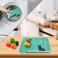 thumbnail image 3 of Yayeee Drying Mat for Kitchen Counter Dishes Microfiber Coffee Decorative Pad, Green Cat, 3 of 9
