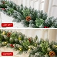thumbnail image 3 of Qunler 9ft Outdoor Pre-Lit Christmas Garland with Lights & Timer for Fireplace Mantel Indoor Outdoor Christmas Decoration, 8 Modes, Battery Operated, Green, 3 of 10