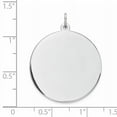 thumbnail image 2 of 925 Sterling Silver Rhodium-Plated Engraveable Rnd Polish Front, Satin Back Disc Charm and Pendant, 2 of 2
