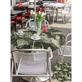 thumbnail image 5 of Outdoor Tablecloth with Umbrella Hole for Patio/Picnic/Party/Camping, Green Architecture Waterproof Table Cloth Round Cover Washable, Abstract City Vintage Modern Art (Dia 54"), 5 of 9