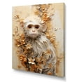 thumbnail image 2 of Designart "Silhouetted Minimalism: Monkey II" Animals Monkey Canvas Art Print, 2 of 7