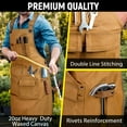 thumbnail image 4 of Delantal para Carpintería para Hombre, Delantal de Trabajo de 20 oz para Hombre con 9 Bolsillos para Herramientas, Delantal de Lona Encerada Resistente, 4 of 5