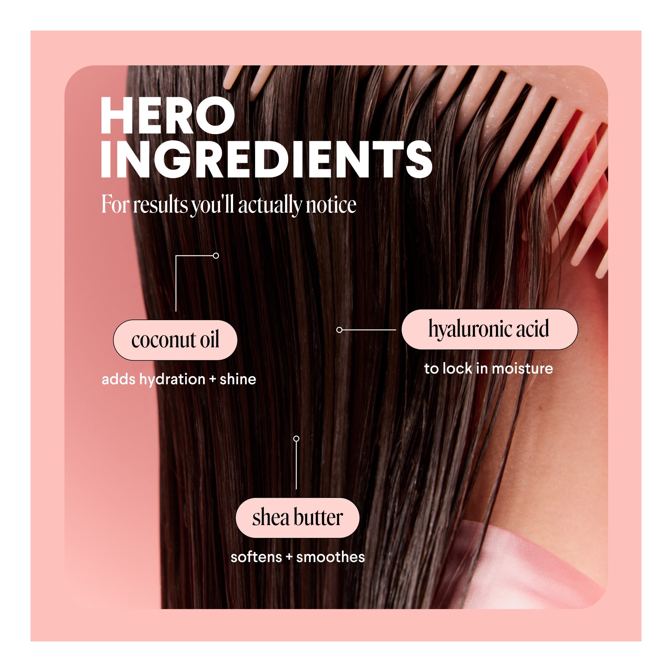 (3 pack) MONDAY Haircare MOISTURE Conditioner Hydrates Dry Hair, Hyaluronic Acid, Shea Butter, 12 fl oz
