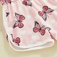 thumbnail image 7 of Bagilaanoe Newborn Baby Girl Summer Jumpsuit Shorts Butterfly Print Sleeveless Bodysuit 12M 18M 24M 3T 4T 5T Kids Playsuits One Piece Romper, 7 of 7