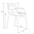 thumbnail image 7 of LeisureMod Modern Milan Intertwined Dining Side Chair in Red, 7 of 7
