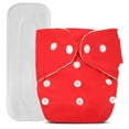 thumbnail image 2 of IMPROVUS 100% Cloth Diapers for Babies (0-3 Years), Reusable, Washable & Adjustable Nappies Snap Buttons and Wet-Free Insert Pads (Multicolor pack of 4 cloth diaper and 4 insert pads), 2 of 5