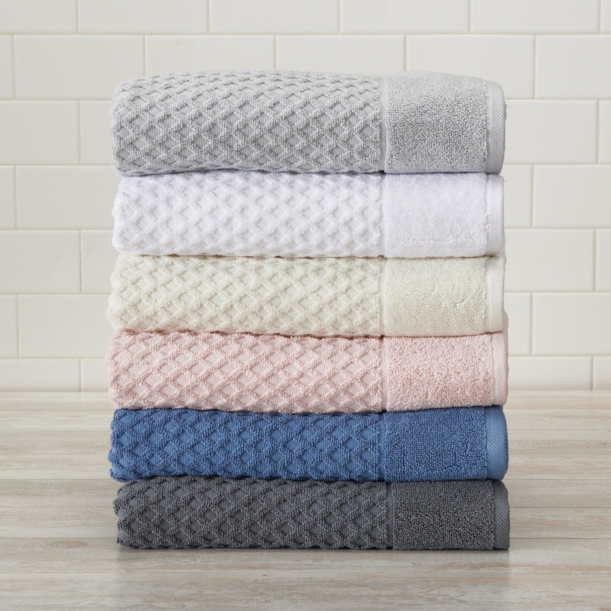 Great Bay Home Grayson Jacquard Cotton Bath Towel Collection