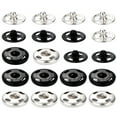 thumbnail image 1 of Miangastore 20 Pairs Sew-on Snap Buttons Metal Snap Fasteners Clothes Press Studs Buttons, 1 of 8