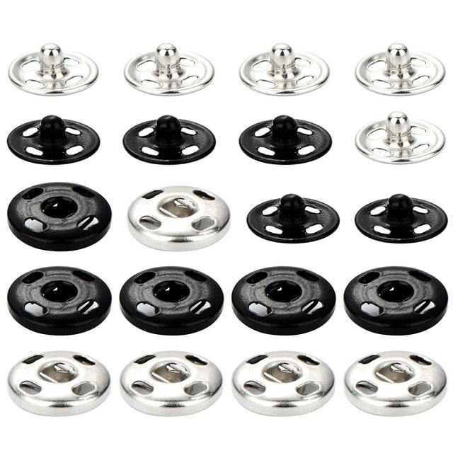 Shisuyan 20 Paires de Boutons-Pression en Métal à Coudre pour Vêtements