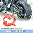 thumbnail image 2 of Unique Bargains 1 Pcs Rear Wheel Tie Down Strap Universal Motorcycle Transport Wheel Strap Nylon Orange, 2 of 6