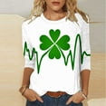 thumbnail image 2 of Saint Patricks Day Shirt Funny,Summer Graphic Tees for Women 2026 Trendy Elegant Blouses for Women Dressy Womens Funny T Shirts Cotton, 2 of 7