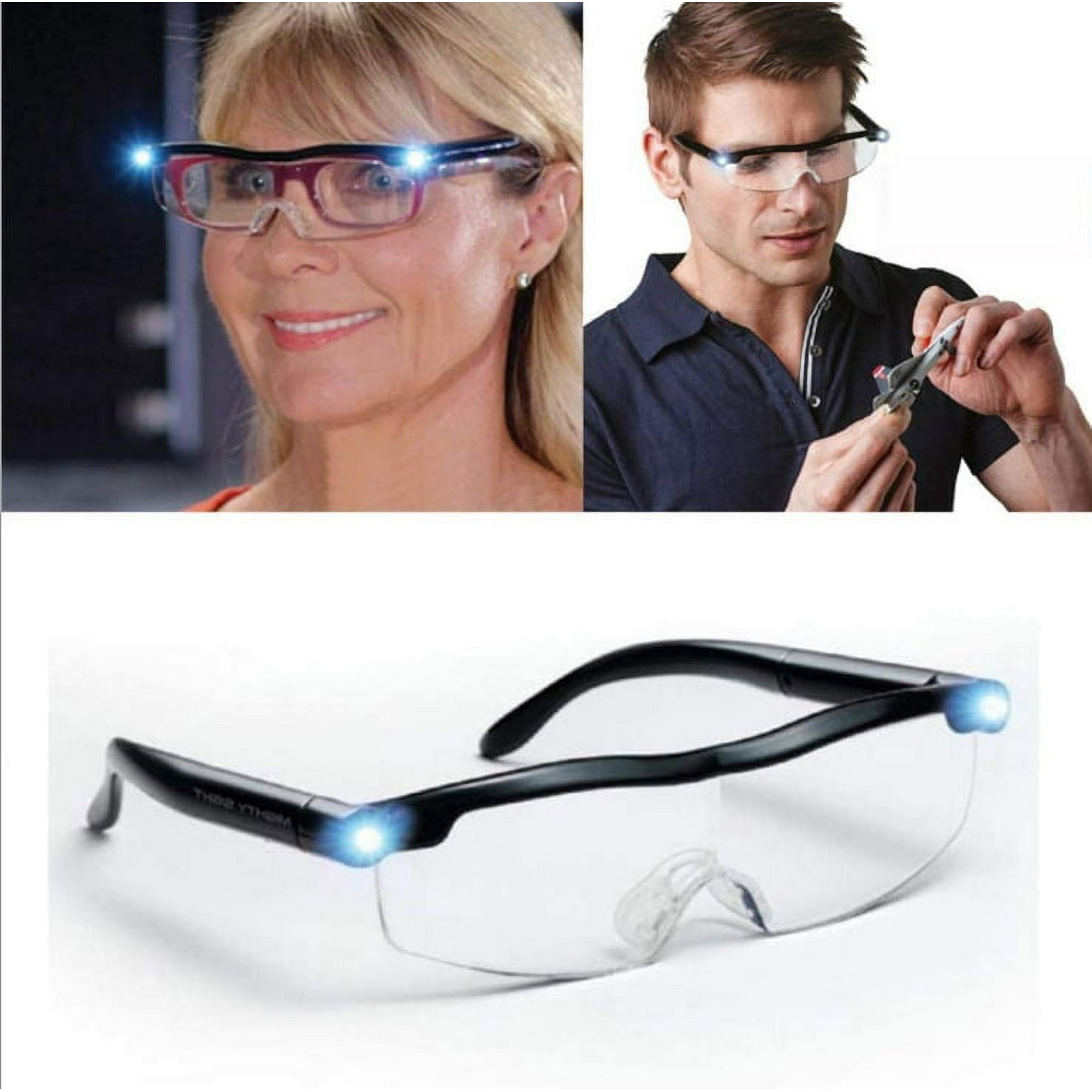 Reading Glasses Magnifying Glass with LED Light 160 Magnification for Reading All Precision Work Sewing Repairs Watches and Crafts PERTTYUNG Walmart