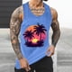 thumbnail image 2 of Camisetas de Tanque de los Hombres Tanque de los Hombres Incolor Gradiente de Impresión Cuello Redondo Correa Delgada Fuga Atrás Regular Casual Deportes Blusas de Tanque, 2 of 5