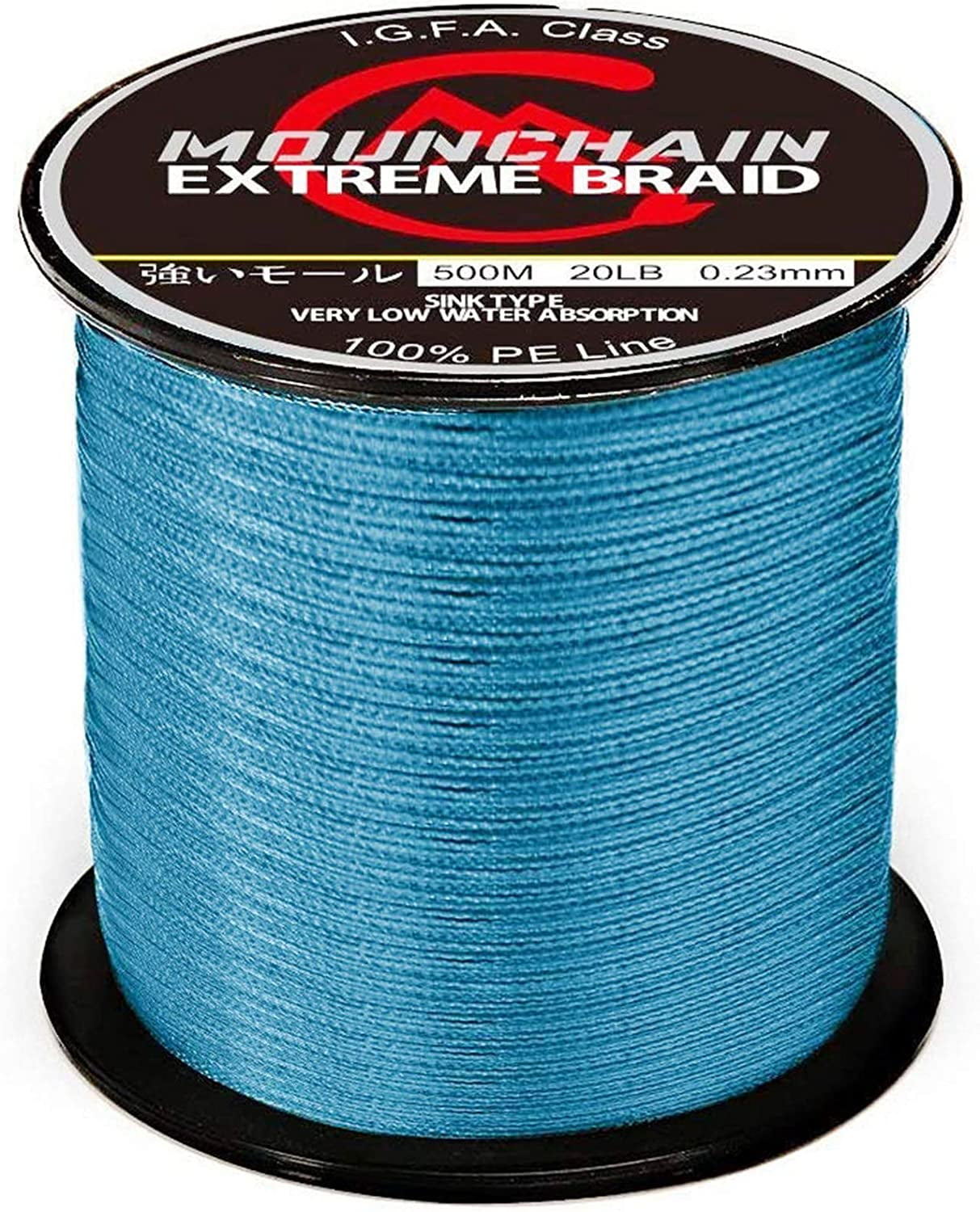 Braided Fishing Line Strong Power 100% PE 8 Strands Braided Sensitive Fishing  Line with Good Performance of Abrasion Resistance 40lb/18.2kg/0.32mm/0.012inch  Blue 