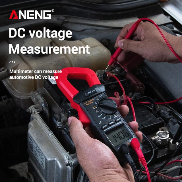 ANENG ST209 Pinza amperimétrica 6000 recuentos AC/DC probador de corriente de voltaje (rojo) Ndcxsfigh Para estrenar