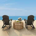thumbnail image 5 of FODINGHILL Outdoor Rocking Chair Set of 2，HDPE All Weather Adirondack Rocking Chair For Indoor，Balcony，Garden，Porch，Black, 5 of 8