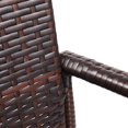 thumbnail image 2 of Ktaxon 2Pcs Wicker High Bar Chair for Outdoor Garden , Brown Gradient, Rattan Bar Stools w/ Footrest, 2 of 12
