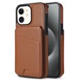 thumbnail image 3 of Compatible With iPhone 11 Wallet Case,PU Leather,Back Flip Kickstand,Detachable Magnetic Wallet,With Card Slots,Shockproof Rugged Ultra Slim Anti-fall Phone Case Cover,Brown, 3 of 10