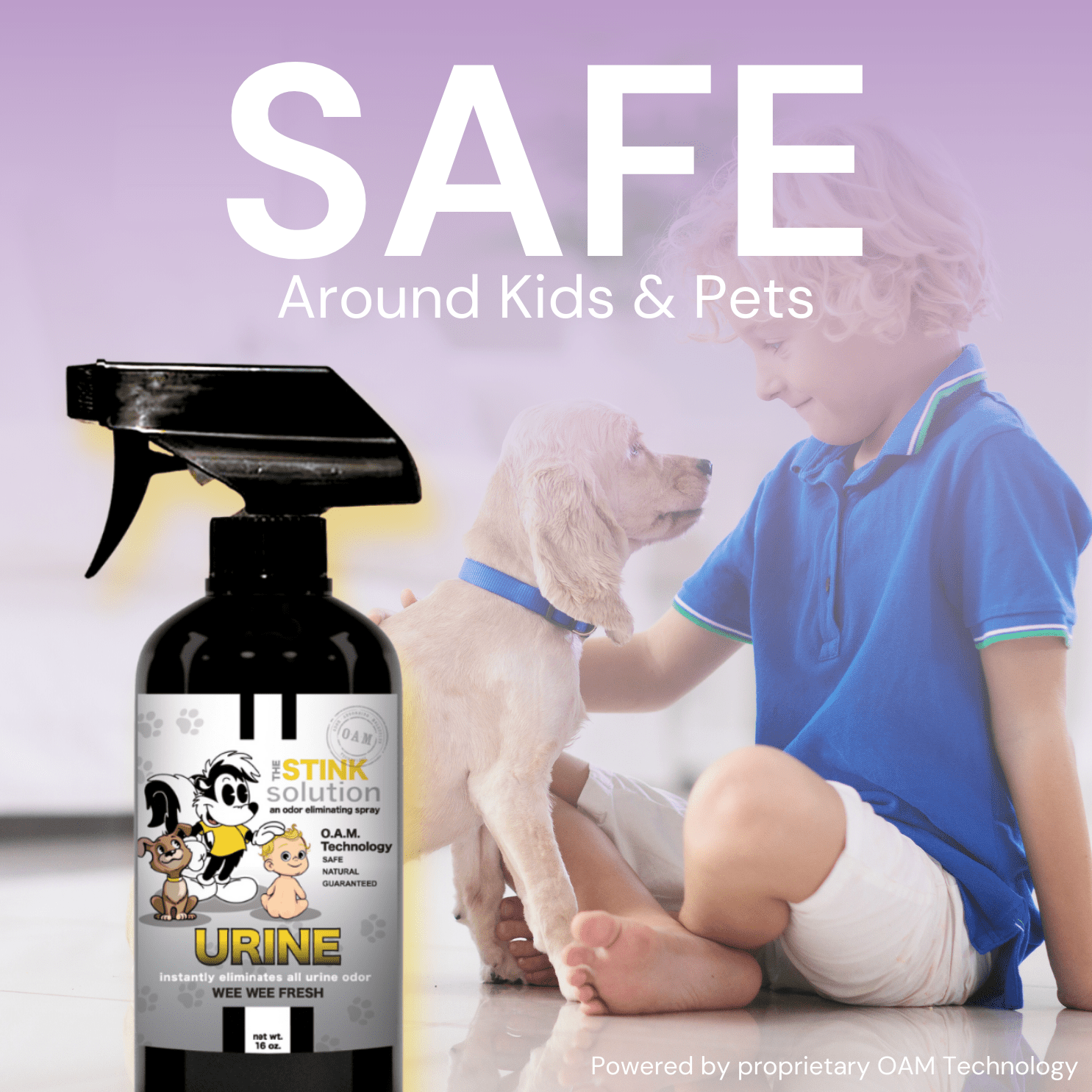 The Stink Solution Urine Odor Eliminator Spray, Smell Neutralizer, WeeWee Fresh, 16 oz, 2 Count