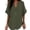 Womens Summer Tops Army Green, variant on Womens Long Length Summer Tops, Short Sleeve Shirts for Women Casual Solid Color Notch V Neck Dressy Blouses Mothers Gifts