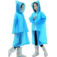 thumbnail image 5 of 2 Pack Raincoats for Kids, Reusable Rain Ponchos with Hood and Sleeves Rain Coats for Boys and Girls, 5 of 5