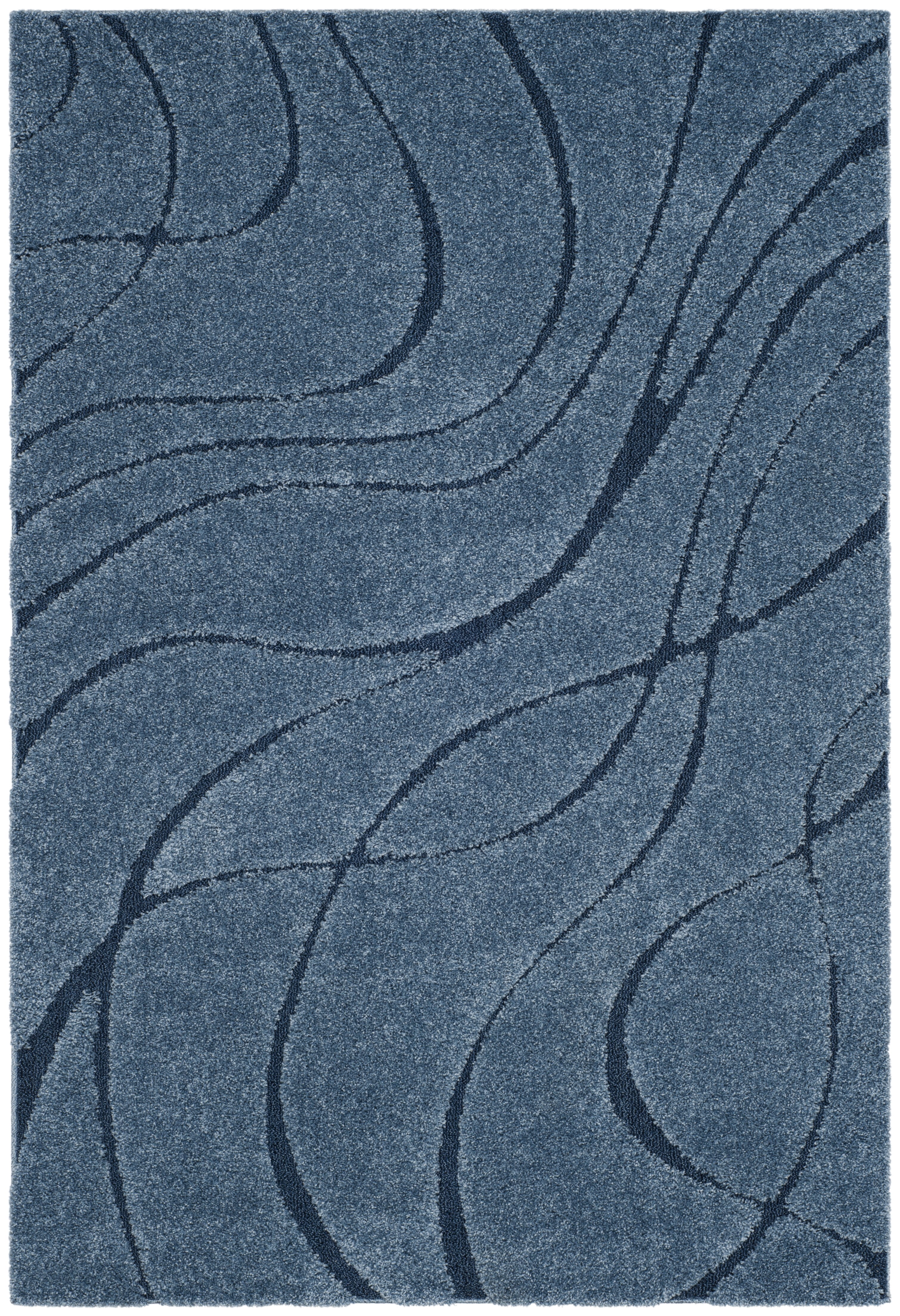 Safavieh Florida Tamzen Abstract Shag Area Rug, Light Blue/Blue, 6' x 8'